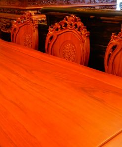 bàn ghế ăn 9 món gỗ gõ đỏ (2)