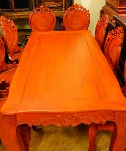 bàn ghế ăn 9 món gỗ gõ đỏ (3)