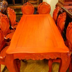 bàn ghế ăn 9 món gỗ gõ đỏ (4)