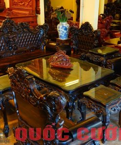 bộ bàn ghế hoàng gia gỗ mun (2)
