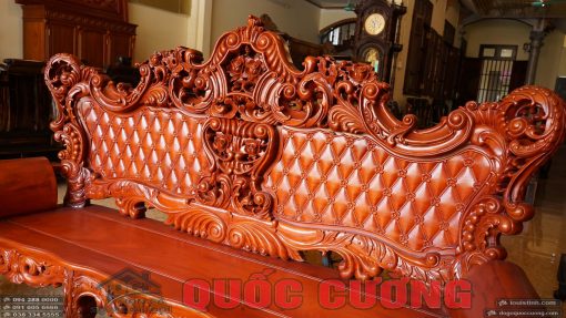 Ghế đoản dài bàn ghế hoàng gia gỗ gõ đỏ