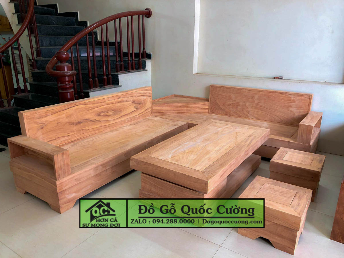 Sofa gỗ hương nguyên khối